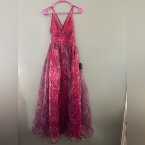 Elegant Pink Floral Dress Lulus